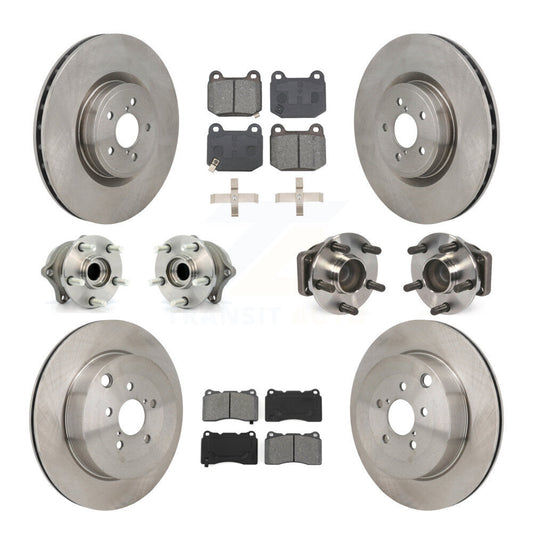 Hub Bearing Disc Brake Rotor Pads Front Rear Kit (10Pc) For Subaru BRZ Toyota 86