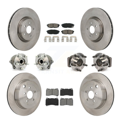 Hub Bearing Disc Brake Rotor Pads Front Rear Kit (10Pc) For 2017 Subaru BRZ Base