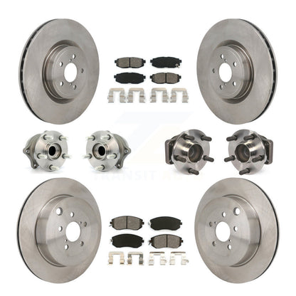 Hub Bearing Brake Rotor And Pad Front Rear Kit (10Pc) For 2019 Toyota 86 Base/GT