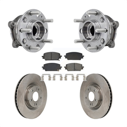 Hub Bearing Disc Brake Rotor Pad Front Kit For Hyundai Santa Fe Kia Sorento Cruz