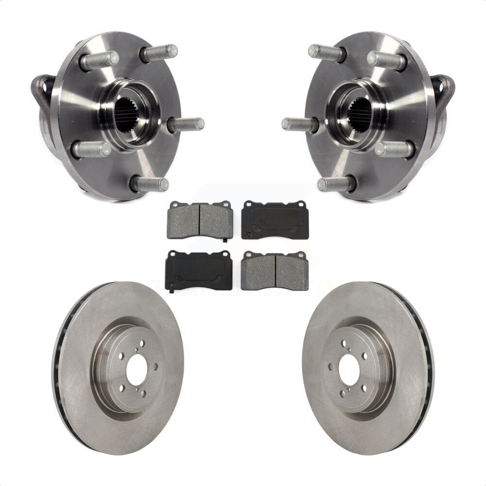 Hub Bearing Assembly Brake Rotor & Pad Front Kit For 2004 Subaru Impreza WRX STI