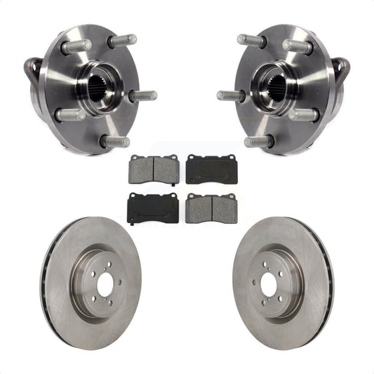 Hub Bearing Assembly Brake Rotor & Pad Front Kit For 2004 Subaru Impreza WRX STI