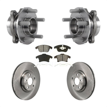 Hub Bearing Assembly Brake Rotor & Pads Front Kit For 2017-2020 Lincoln MKZ 2.0L