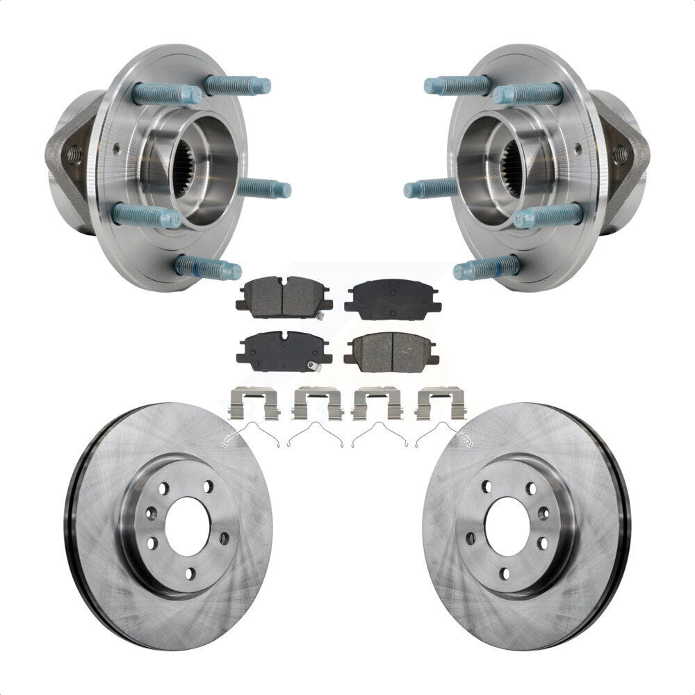 Hub Bearing Assembly Brake Rotor Pad Front Kit For Chevrolet Equinox GMC Terrain