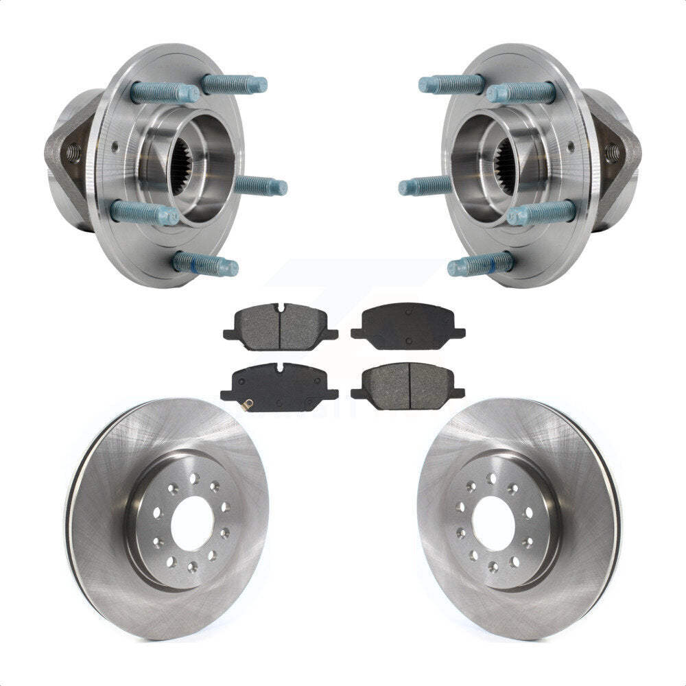 Hub Bearing Assembly Brake Rotor Pad Front Kit For Chevrolet Equinox GMC Terrain