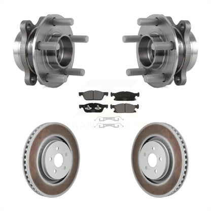 Hub Bearing Assembly Coat Brake Rotor Pad Front Kit For 2020-2024 Ford Edge 2.7L