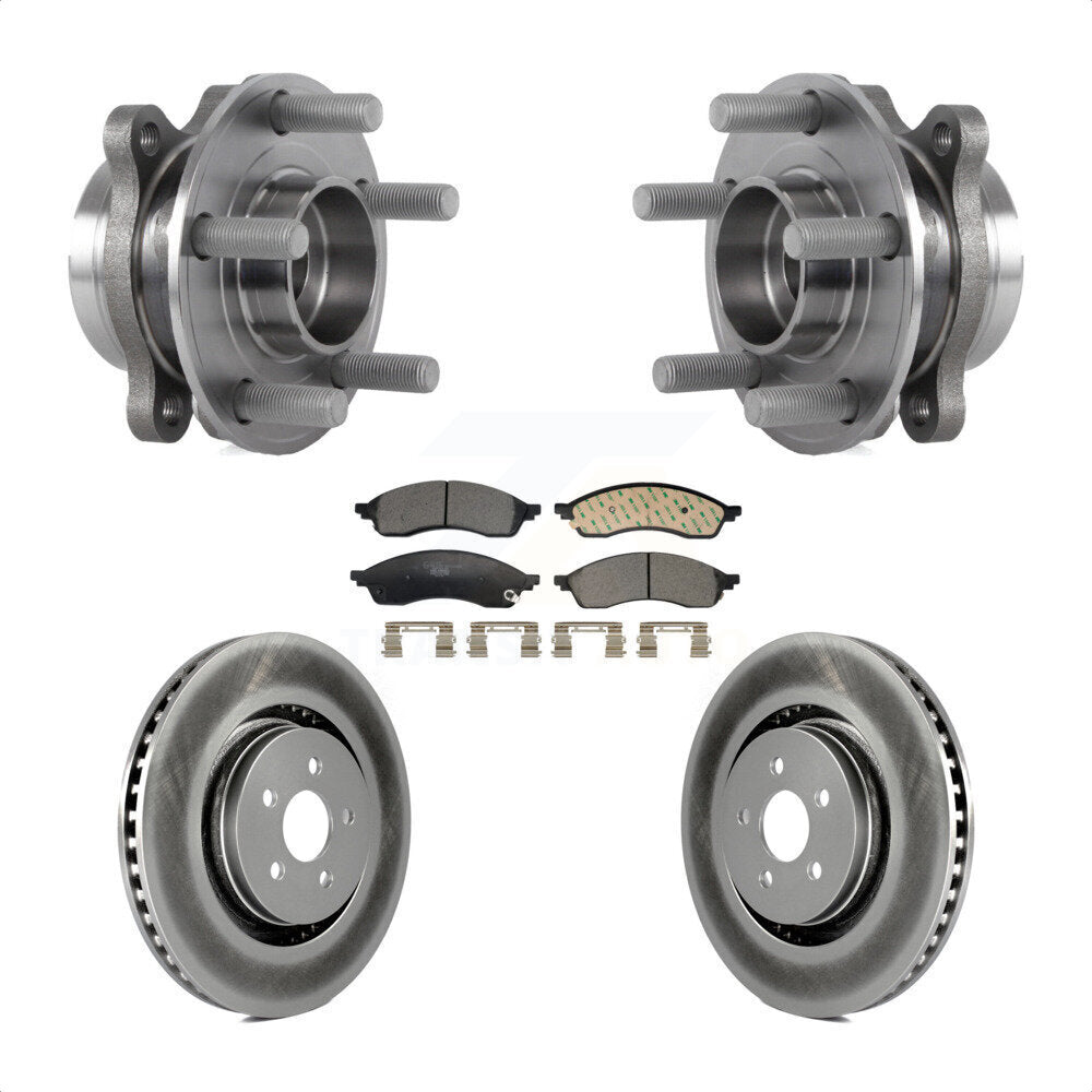 Hub Bearing Assembly Coated Disc Brake Rotor Pads Front Kit For Lincoln Nautilus