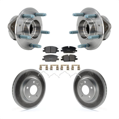 Hub Bearing Coated Brake Rotor & Pad Front Kit For Chevrolet Equinox GMC Terrain