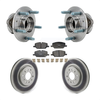 Hub Bearing Coated Brake Rotor & Pad Front Kit For Chevrolet Equinox GMC Terrain
