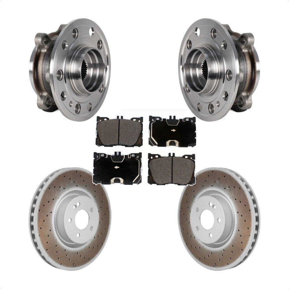 Hub Bearing Coat Brake Rotor Pads Front Kit For Mercedes-Benz C43 AMG GLC43 E450