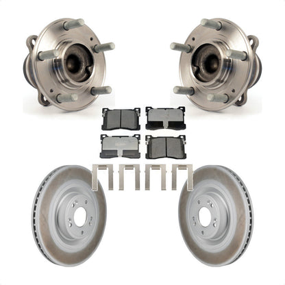 Hub Bearing Assembly Coat Brake Rotor Pads Front Kit For 2012-2016 Hyundai Equus
