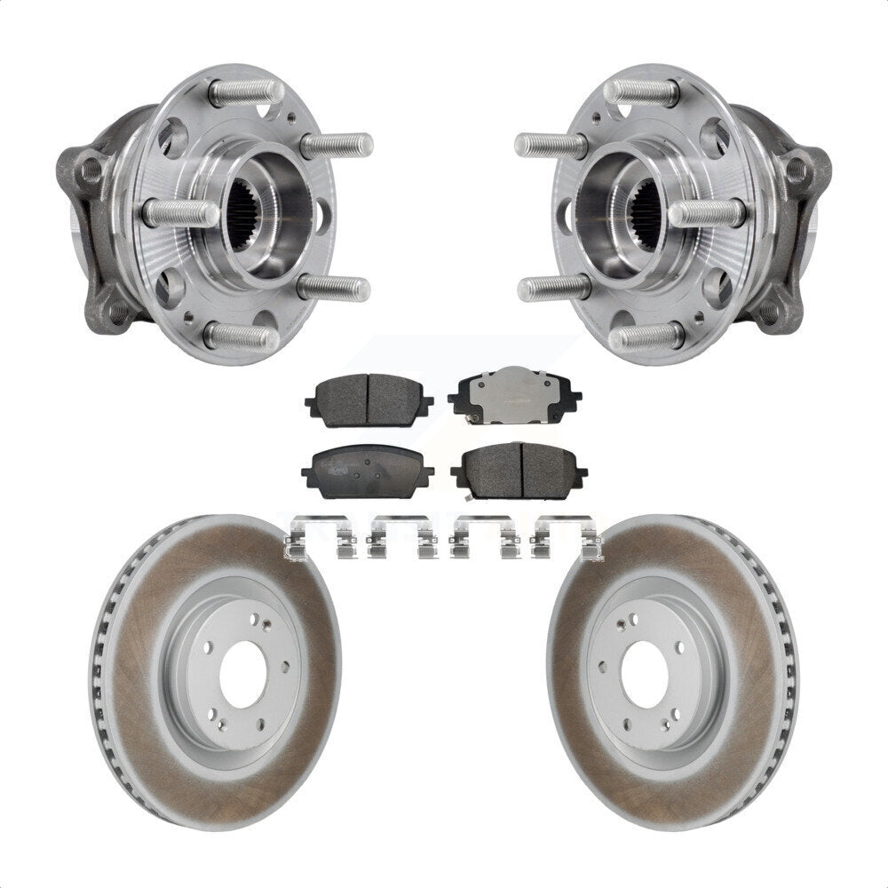 Hub Bearing Coat Brake Rotor Pad Front Kit For Hyundai Santa Fe Kia Sorento Cruz