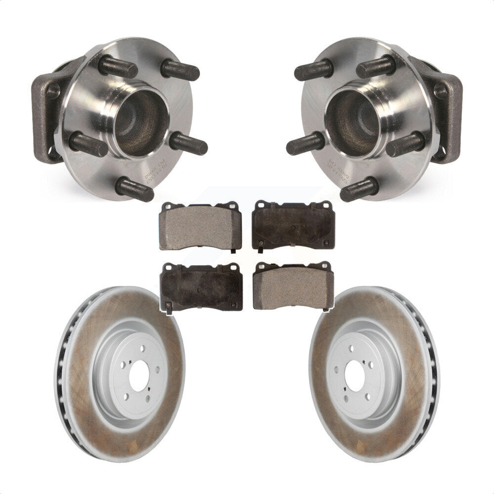 Hub Bearing Assembly Coated Brake Rotor & Pad Front Kit For Subaru BRZ Toyota 86