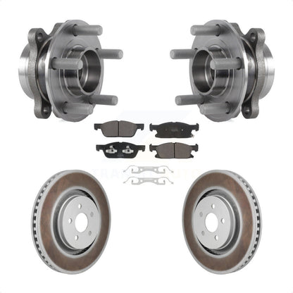 Hub Bearing Assembly Coat Brake Rotor Pad Front Kit For 2020-2024 Ford Edge 2.7L