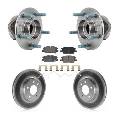 Hub Bearing Coated Brake Rotor & Pad Front Kit For Chevrolet Equinox GMC Terrain