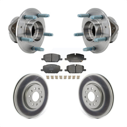 Hub Bearing Coated Brake Rotor & Pad Front Kit For Chevrolet Equinox GMC Terrain