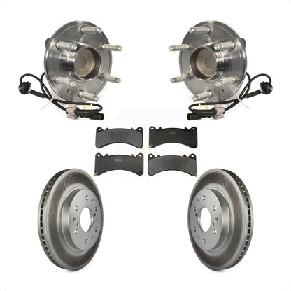 Hub Bearing Coated Brake Rotor Pad Front Kit For GMC Sierra 1500 Chevrolet Yukon