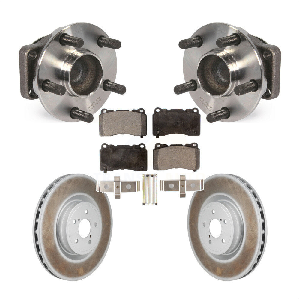 Hub Bearing Assembly Coated Brake Rotor & Pad Front Kit For Subaru BRZ Toyota 86