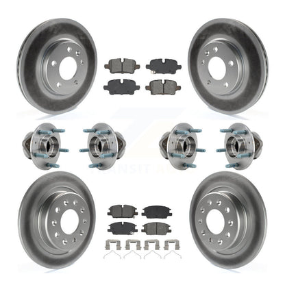 Hub Bearing Coat Brake Rotor Pad Front Rear Kit (10Pc) For Chevrolet Equinox GMC