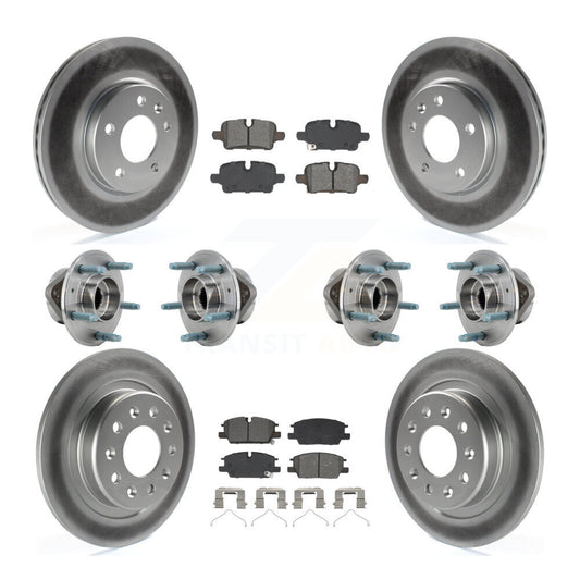 Hub Bearing Coat Brake Rotor Pad Front Rear Kit (10Pc) For Chevrolet Equinox GMC
