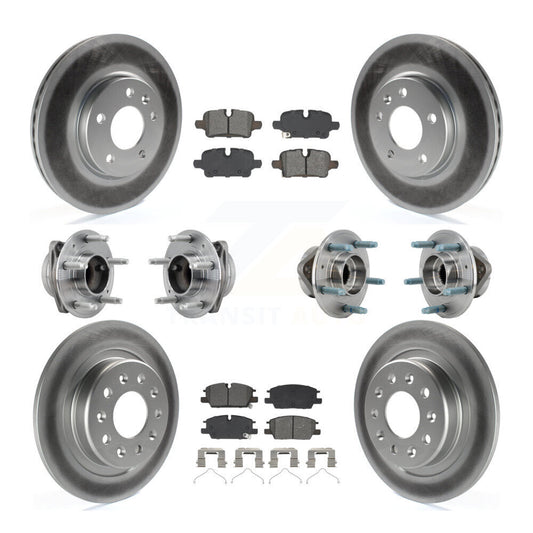 Hub Bearing Coat Brake Rotor Pad Front Rear Kit (10Pc) For Chevrolet Equinox GMC