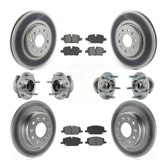 Hub Bearing Coat Brake Rotor Pad Front Rear Kit (10Pc) For Chevrolet Equinox GMC