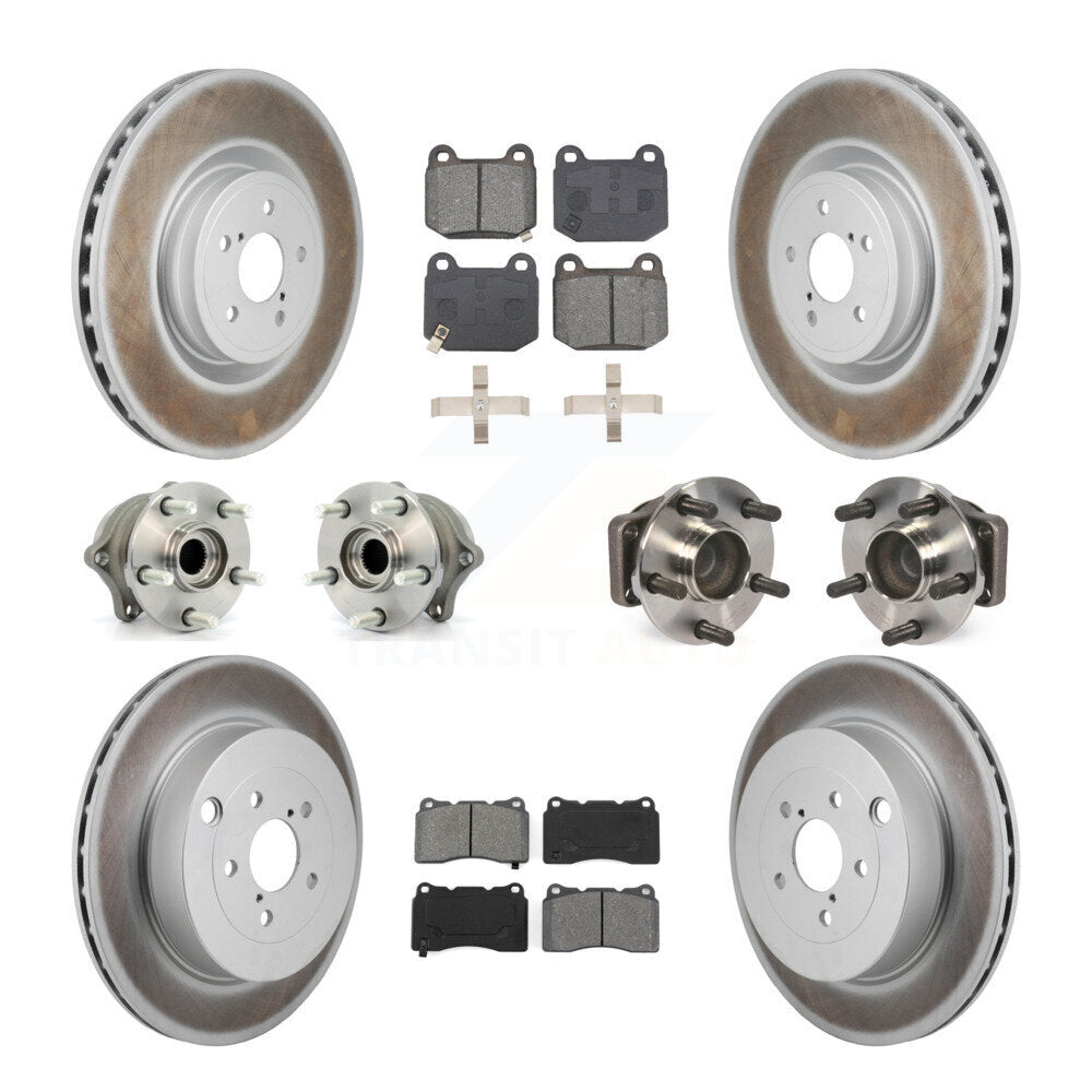 Hub Bearing Coat Brake Rotor Pads Front Rear Kit (10Pc) For Subaru BRZ Toyota 86