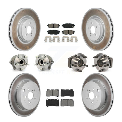 Hub Bearing Coat Brake Rotor Pads Front Rear Kit (10Pc) For 2017 Subaru BRZ Base