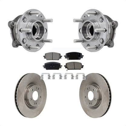 Hub Bearing Disc Brake Rotor Pad Front Kit For Hyundai Santa Fe Kia Sorento Cruz