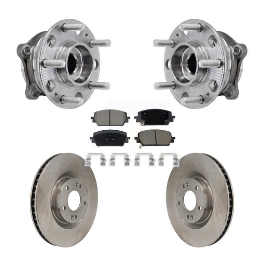 Hub Bearing Disc Brake Rotor Pad Front Kit For Hyundai Santa Fe Kia Sorento Cruz