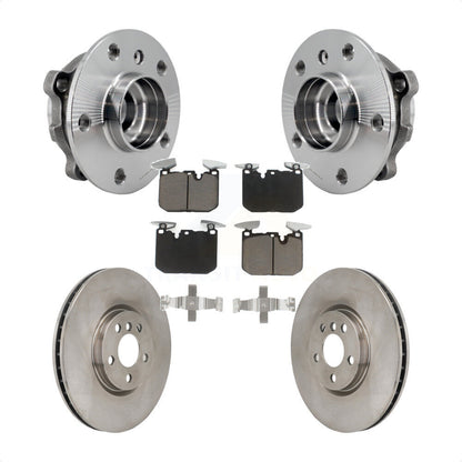 Hub Bearing Brake Rotor & Pads Front Kit For 20-22 Mini Cooper John Works