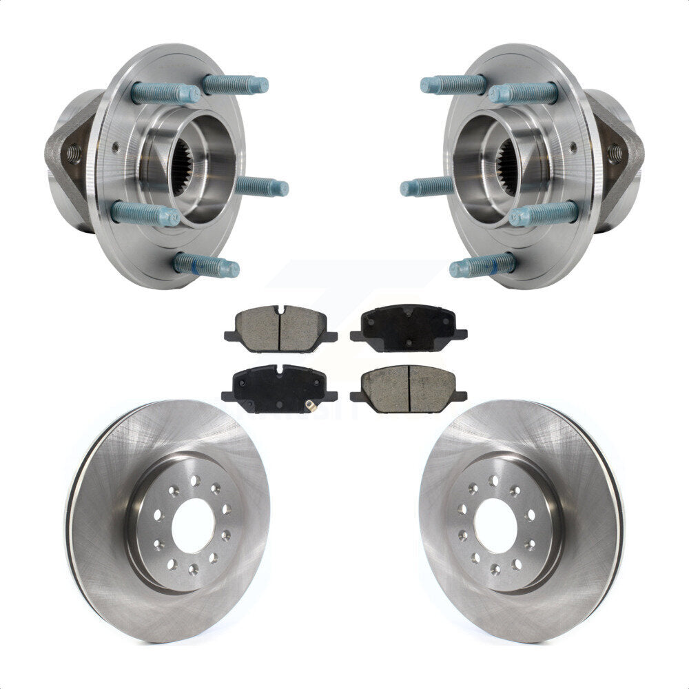 Hub Bearing Assembly Brake Rotor Pad Front Kit For Chevrolet Equinox GMC Terrain