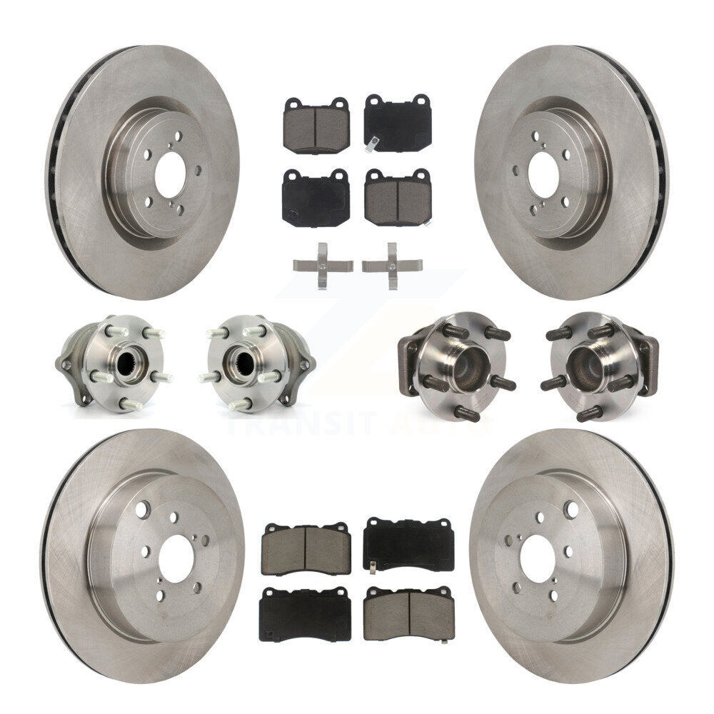 Hub Bearing Disc Brake Rotor Pads Front Rear Kit (10Pc) For Subaru BRZ Toyota 86