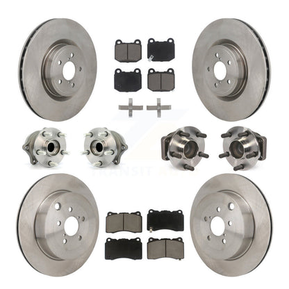 Hub Bearing Disc Brake Rotor Pads Front Rear Kit (10Pc) For Subaru BRZ Toyota 86