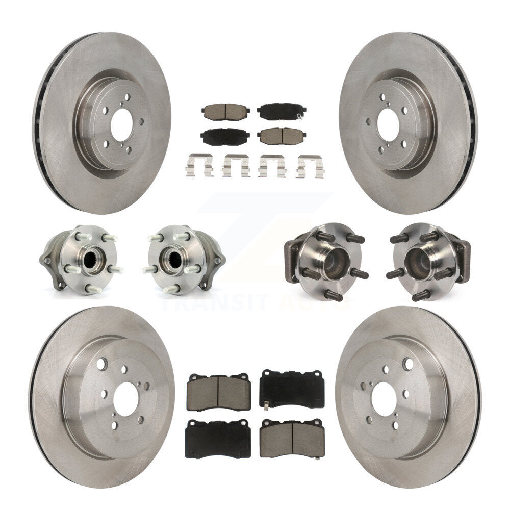 Hub Bearing Disc Brake Rotor Pads Front Rear Kit (10Pc) For 2017 Subaru BRZ Base