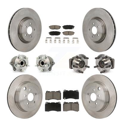 Hub Bearing Disc Brake Rotor Pads Front Rear Kit (10Pc) For 2017 Subaru BRZ Base