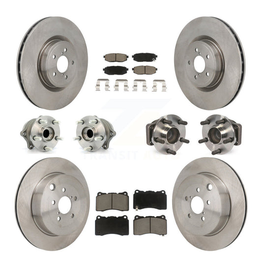 Hub Bearing Disc Brake Rotor Pads Front Rear Kit (10Pc) For 2017 Subaru BRZ Base