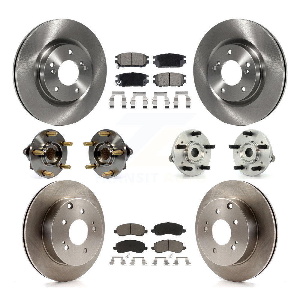 Hub Bearing Brake Rotor Pads Front Rear Kit (10Pc) For Mitsubishi Eclipse Galant
