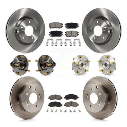 Hub Bearing Brake Rotor Pad Front Rear Kit (10Pc) For 06 Mitsubishi Eclipse 3.8L
