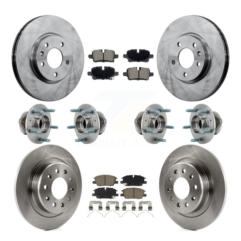 Hub Bearing Brake Rotor Pads Front Rear Kit (10Pc) For Chevrolet Equinox GMC 4WD