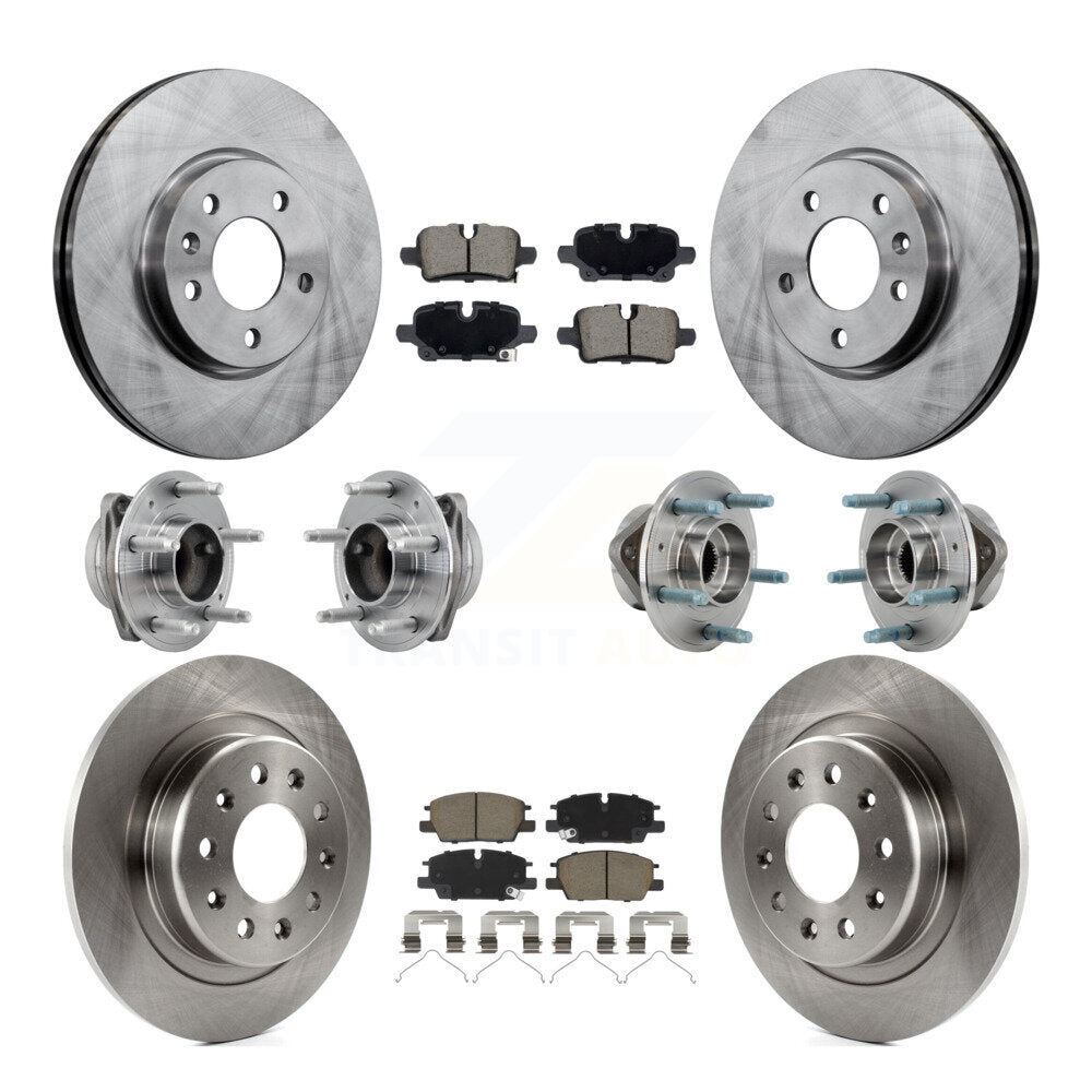 Hub Bearing Brake Rotor Pads Front Rear Kit (10Pc) For Chevrolet Equinox GMC FWD
