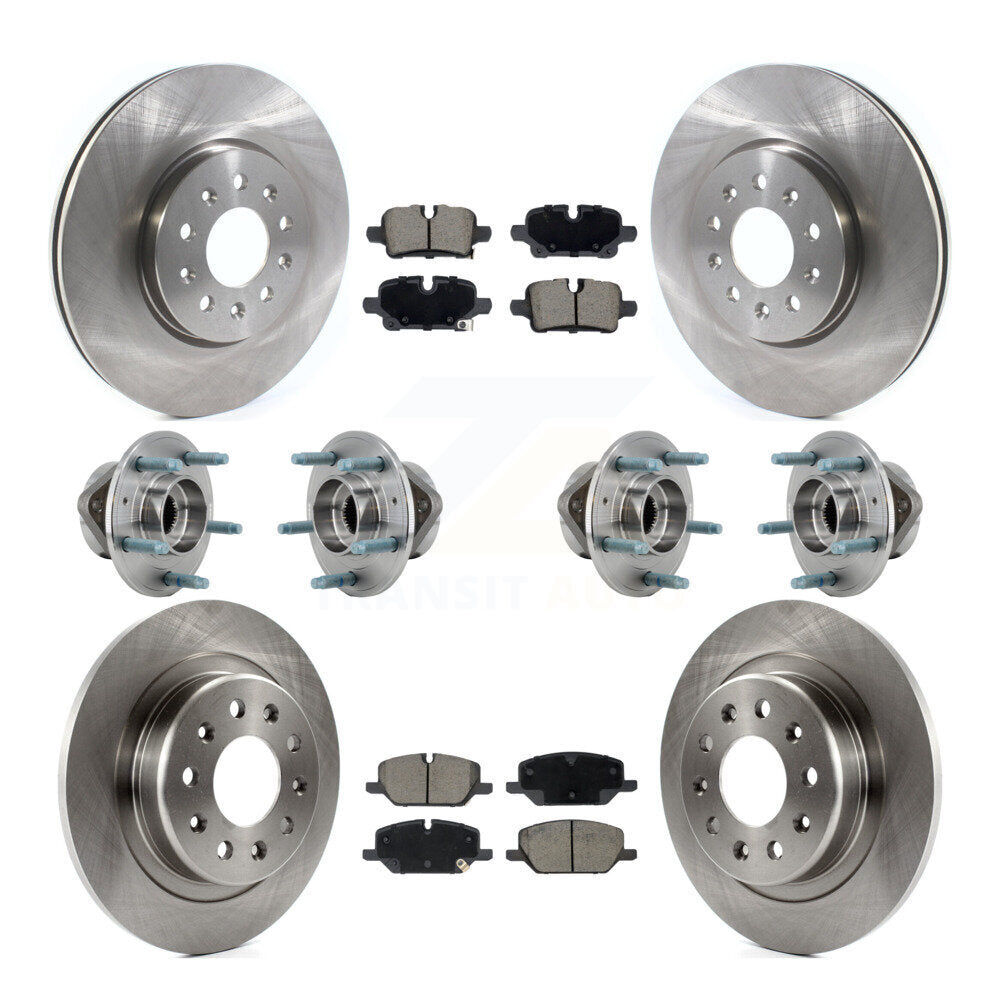 Hub Bearing Brake Rotor Pads Front Rear Kit (10Pc) For Chevrolet Equinox GMC 4WD