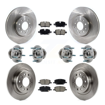 Hub Bearing Brake Rotor Pads Front Rear Kit (10Pc) For Chevrolet Equinox GMC 4WD