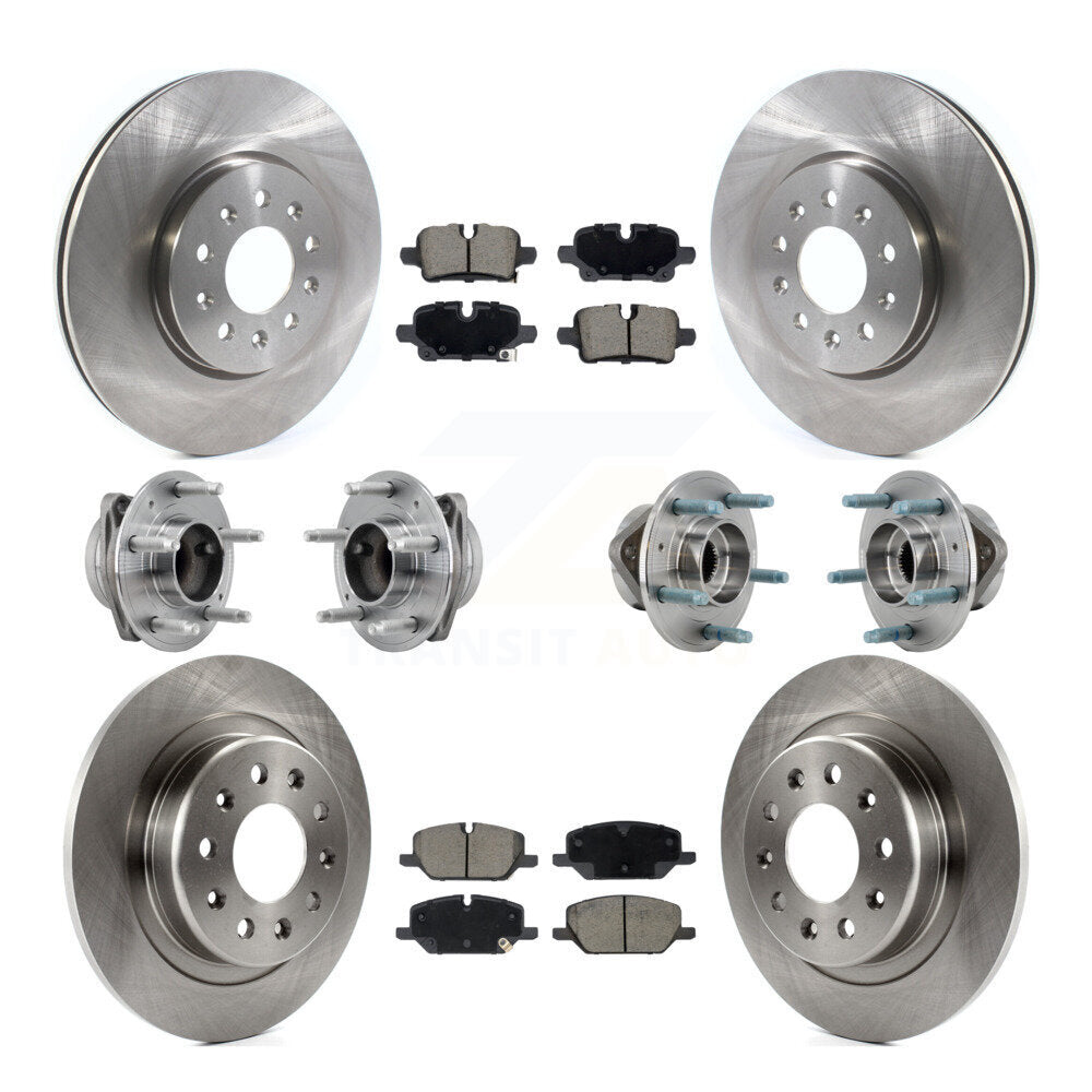 Hub Bearing Brake Rotor Pads Front Rear Kit (10Pc) For Chevrolet Equinox GMC FWD