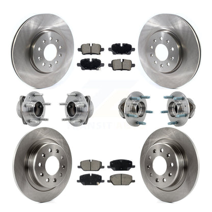 Hub Bearing Brake Rotor Pads Front Rear Kit (10Pc) For Chevrolet Equinox GMC FWD