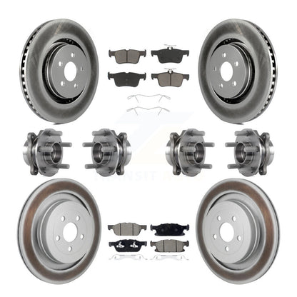 Hub Bearing Coat Brake Rotor Pads Front Rear Kit (10Pc) For Lincoln Nautilus AWD