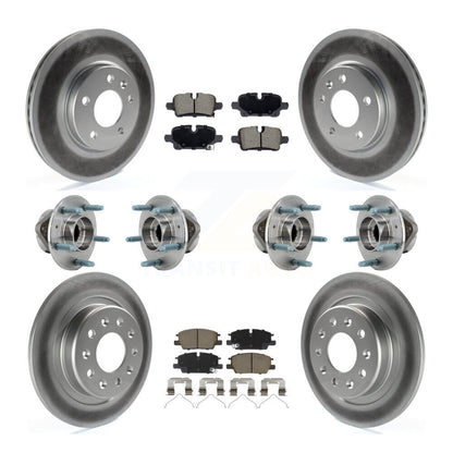 Hub Bearing Coat Brake Rotor Pad Front Rear Kit (10Pc) For Chevrolet Equinox GMC