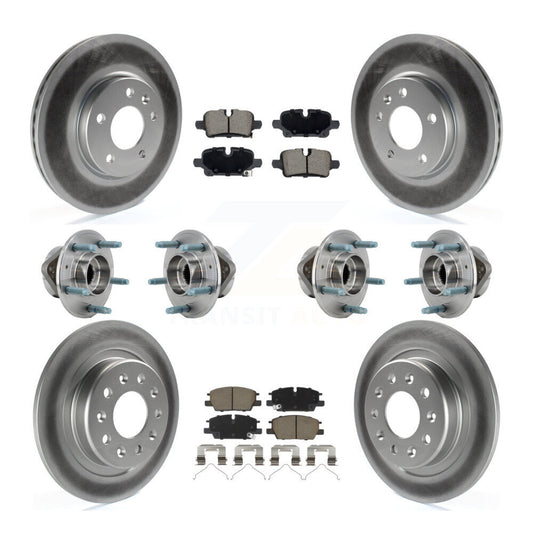 Hub Bearing Coat Brake Rotor Pad Front Rear Kit (10Pc) For Chevrolet Equinox GMC