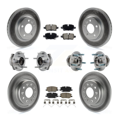 Hub Bearing Coat Brake Rotor Pad Front Rear Kit (10Pc) For Chevrolet Equinox GMC