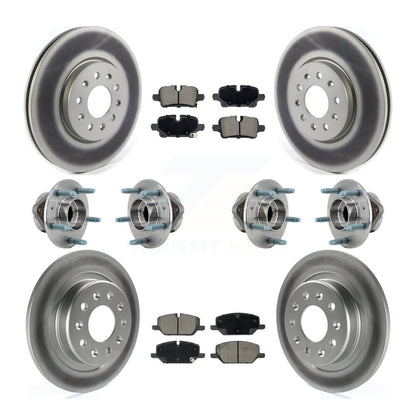 Hub Bearing Coat Brake Rotor Pad Front Rear Kit (10Pc) For Chevrolet Equinox GMC